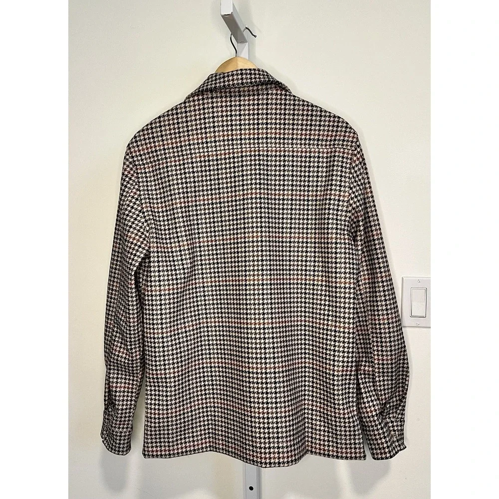 Bound UK Axel Wool Dogtooth Coach Jacket Men's SZ S Preppy Heritage EUC